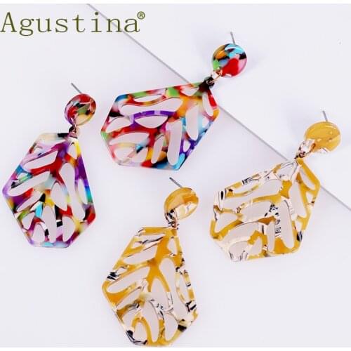 Small Earrings Fashion Jewelry Women Accessories Cool Acrylic Drop Earings Funny Minimalist Earring Girls Bohemian Agustina CC