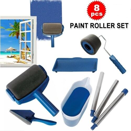 Multifunction paint runner sez-roller, Pro Kit, corner brush, office wall decor, DIY