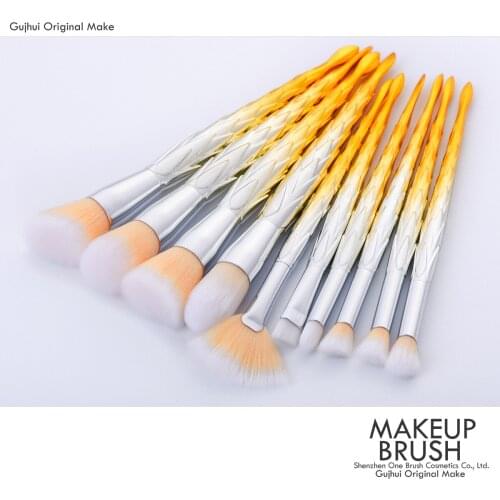 Makeup Brushes Set Pro 10 pcs Brushes Set Powder Eye Shadow Blending Eyelash Eyebrow Lip Brushes For Makeup