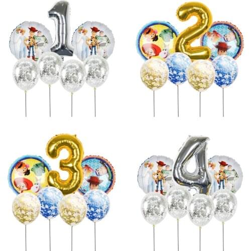 A Set of Disney Toy Story Aluminum Film Balloons Captain Hudi Captain Buzz Lightyear Cartoon Balloon Birthday Party Decoration