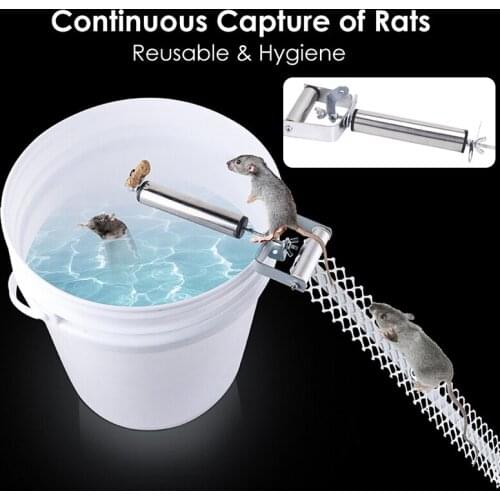 Stainless Steel Rolling Stick Rat Catcher Household Stainless Steel Roller Mouse Catcher For Home GQ