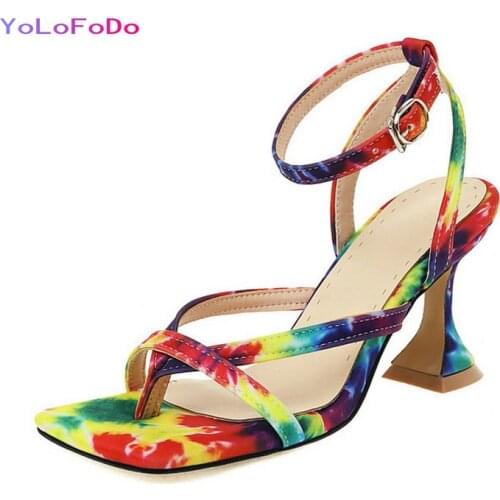 Plus Size 34-45 Women Sandals PU Leather Leopard Open Toe Ladies Summer Shoes Fashion Buckle Dress Women Strange Style Shoes