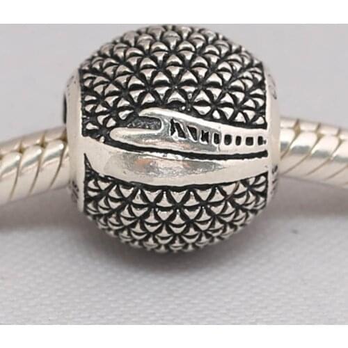 Authentic S925 Bead DIY Jewelry Spaceship Train Charms fit Lady Bracelet Bangle