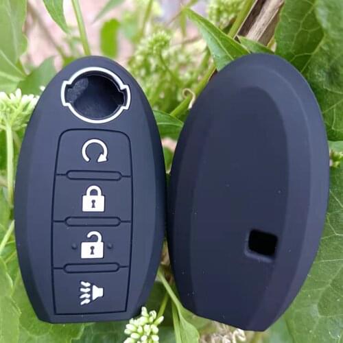 Silicon Key FOB Smart Cover Protect Cap For Nissan 2018 Titan Versa Altima Maxima Murano Rogue Pathfinder 4 Button Shell Remote