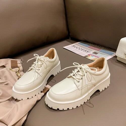 Genuine Leather Designer Shoes Womens Loafers 2021 Pumps Chunky Shoes Woman Heel Wedges Party Platform Sneakers Women Heels New