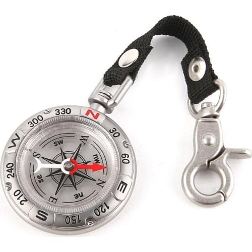 Vintage Pocket Watch Zinc Alloy Compass Keychain Camping Hiking Nautical Survival Tools