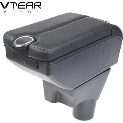 Vtear For Nissan Sunny Versa car armrest leather arm rest usb storage box interior center console automobile accessories 2012