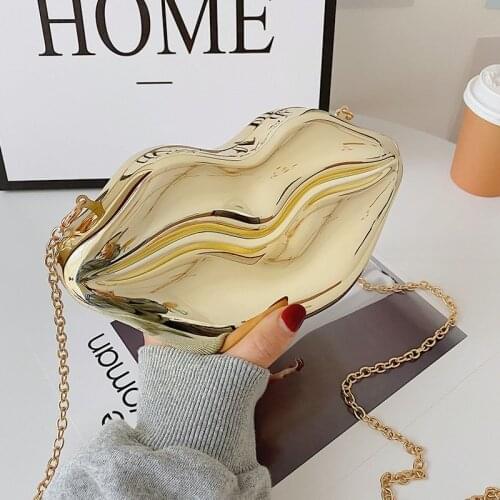Funny Fashion Crossbody Bags for Women 2020 New Luxury Shoulder Bag Leather Cute Purse Chain Lip Styling Party Womens Small Bag