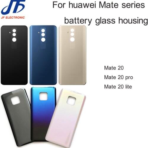 10Pcs/lot Back Battery Cover Replacement For Huawei Mate 20 Lite pro Rear Housing Glass Chassis Door Back Case + sticker