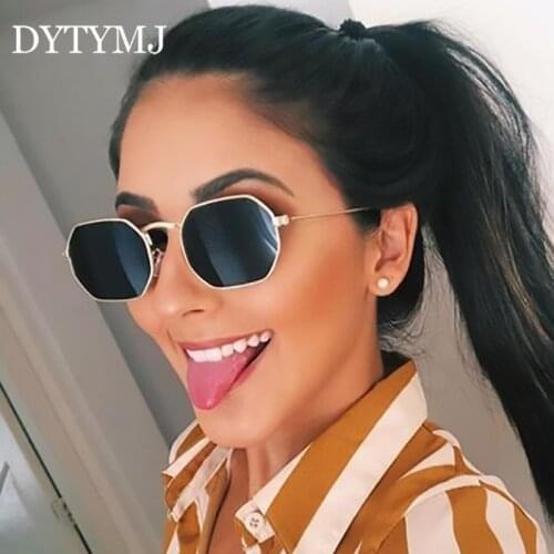 DYTYMJ Small Frame Sunglasses Women Retro Metal Brand Designer Sun Glasses for Men Fashion Ocean Lens Gafas De Sol Para Hombre