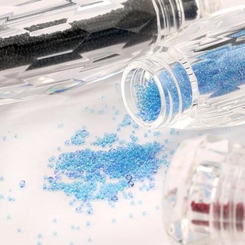 1bottle Nail Art Shining Crystal Mixed Zircon Caviar Mini Beads 3D Nail Glitter Decorations Tiny Glass Diamond Stone Nail Decor