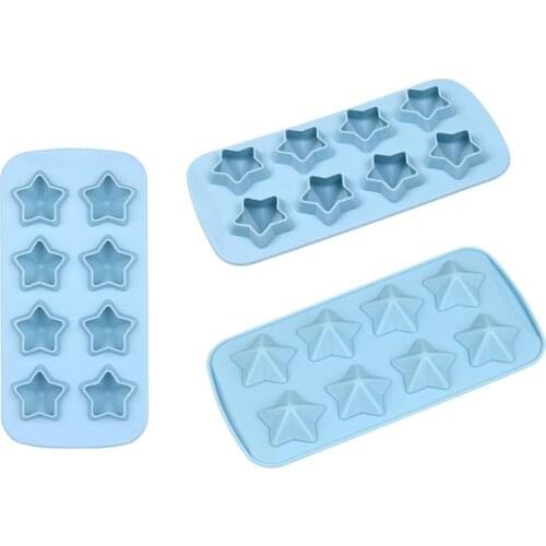 1 Pc Silicone Cake Mold DIY Star Shape Ice Cream Decoration Mold Flexible Chocolate Candy Jelly Baking Mould Homemade Cake Tools