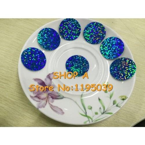 100pcs/lot Large Round Sequins 40mm PVC Flat With 1 Side Hole Accessory DIY Craft Wedding Decoration Laser Dark Blue Confetti