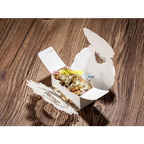 100pcs/lot Fast shipping Gold & Lace Laser Design Candy Box, Wedding Gift Bags, Candy and Gift Boxes