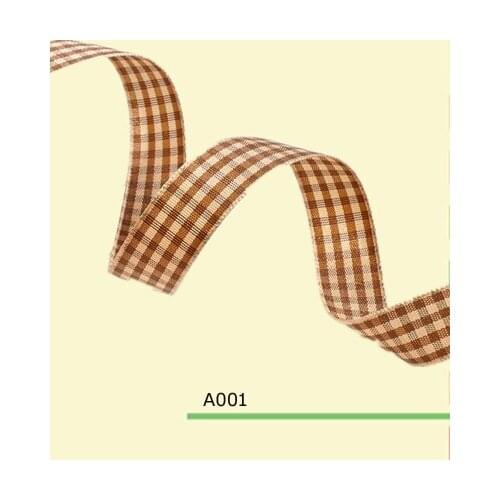100yards/roll 5/8 Inch(16mm)Packing Gingham Ribbon
