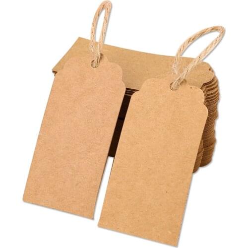 4.5X9Cm Blank Paper Kraft Tags For Clothing Hang Tag For Wedding Gift Wishes Cards For Baking Decoration Tags Price Lists 100Pcs