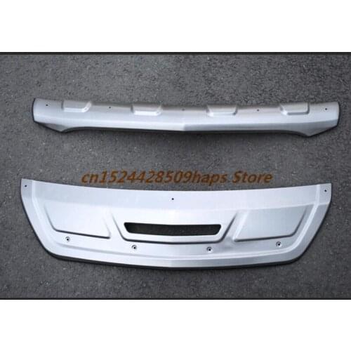 2pcs FOR 2017 CHEVROLET EQUINOX front stainless steel chrome rear bumper protector non-slip sheet