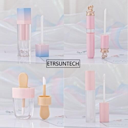 20pcs Pink Lip Gloss Tint Plastic Tubes DIY Empty Makeup Big Lipgloss Liquid Lipstick Case Beauty Packaging F2286