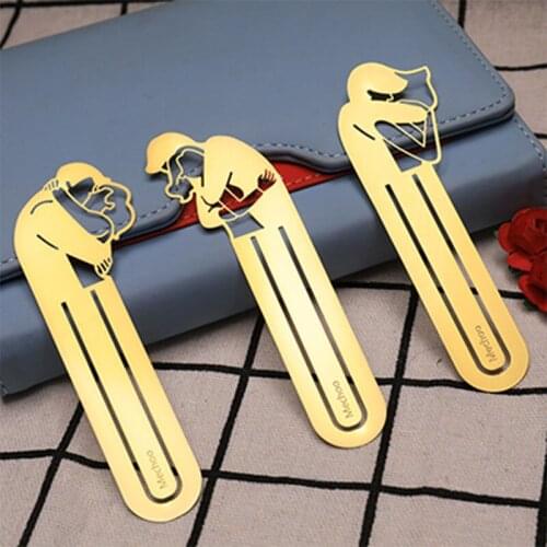 3PCS Hug Record Love Metal Bookmarks Souvenirs Wedding Gift Couple Bookmarks can CSV