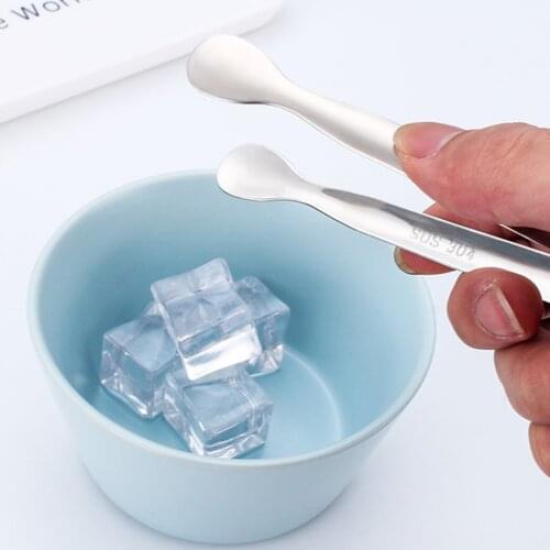 5 Pairs Stainless Steel Ice Tongs Creative Sugar Tongs Food Tongs Mini Coffee Sugar Clip Small Clamp Tong Clips Bar tools