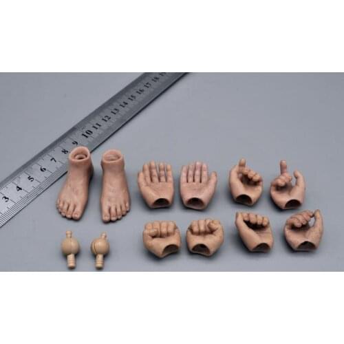 In Stock For Sale 1/6th Strong Hand Type 4 Pairs Pin Model 1 pair Connector Set For Mostly Doll Figures Accessories