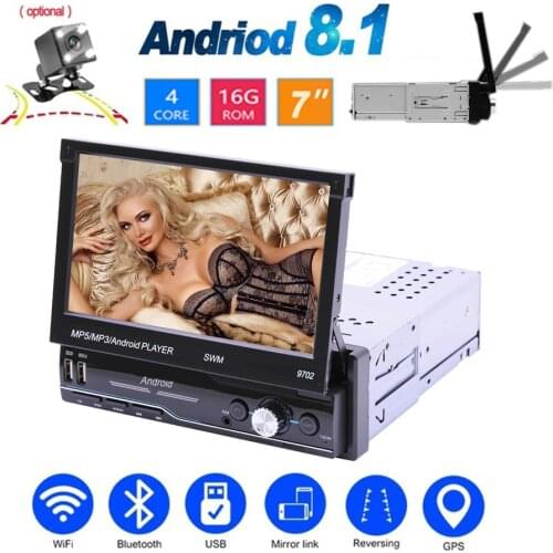 7 Inch Touch Screen Car Radio Android 8.1 GPS Bluetooth Navigation Wifi USB Charging 1 Din HD Touch Screen Car MP5 Player