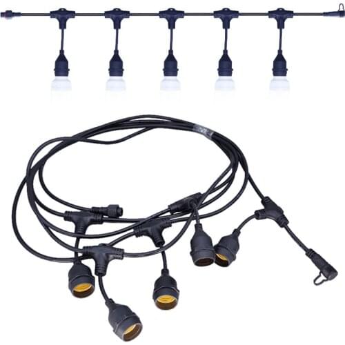 E27 Assembled Lamp Holder Connector E27 Power Supply Extension Cord Cable Lamp Base Courtyard Farm String Lamp Connectors