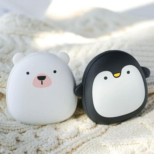 Cute Cartoon Penguin Polar Bear Electric Hand Warmers USB Rechargeable Heating