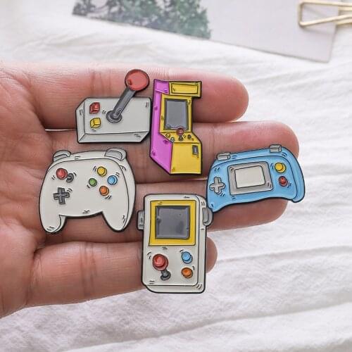 Retro Games Enamel Pins Gaming Badge Arcade Pin Computer Game Brooch Game Boy Metal Pins Gift for Gamers 1980s Jewelry