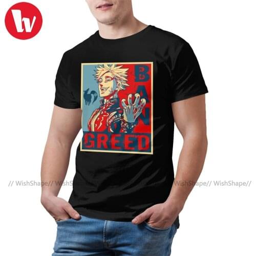 Seven Deadly Sins Ban T Shirt Seven Deadly Sins Anime Ban Greed T-Shirt Print 100 Percent Cotton Tee Shirt Funny Tshirt