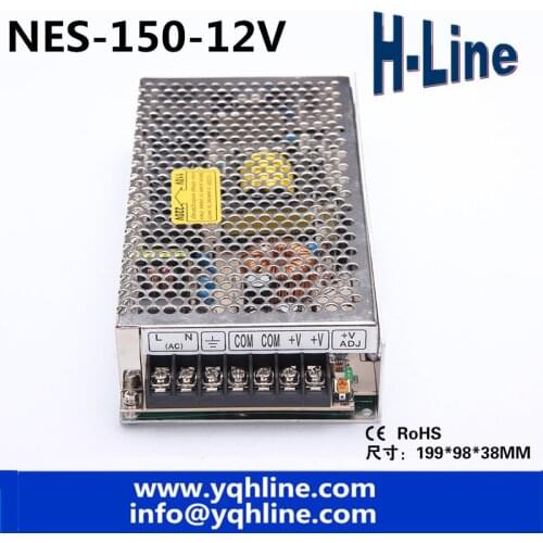 Factory outlet LED switching power supply ac to dc power transformer 150W 12V 12.5A High efficiency NES TYPE (NES-150-12)