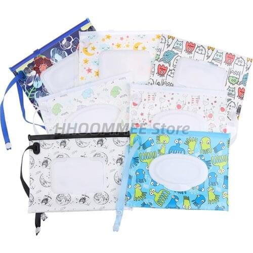 1pc Snap Strap Portable Baby Wet Wipes Box Wipes Container Eco-friendly Easy-carry Clamshell Cosmetic Cleaning Wipes Cases