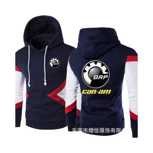 New Spring Autumn BRP Can-am Logo Fashion Hoodies Patchwork Men Pullover Sweatshirts Casual Cotton Hoody 5 Colors