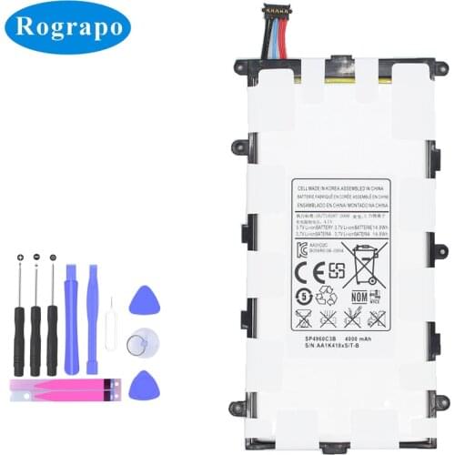 New 4000mAh SP4960C3B Replacement Battery Bateria For Samsung GALAXY Tab 7.0 Plus P3110 P3100 P6200 P6210 Batterie