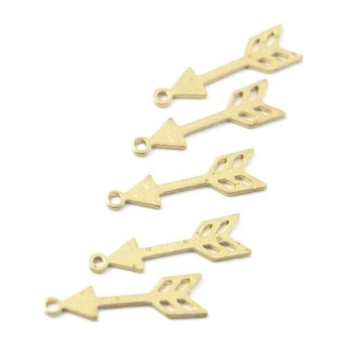 Single Hanging Cupid Arrow 5.2*18.3 mm Earrings Pendant Arrow Bracelet Necklace DIY Fashion Jewelry Supplies