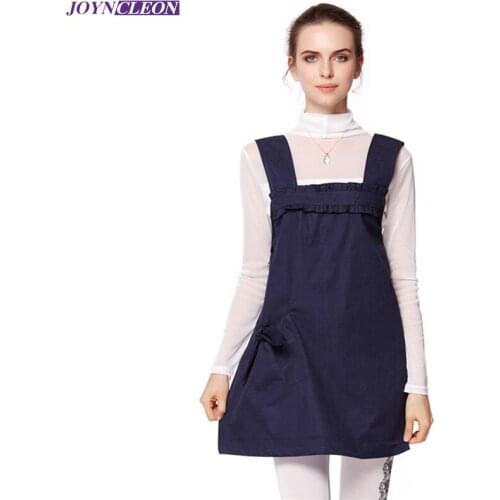 Genuine electromagnetic radiation protective Wide shoulder strap maternity skirt anti-radiation metal fiber simple dress