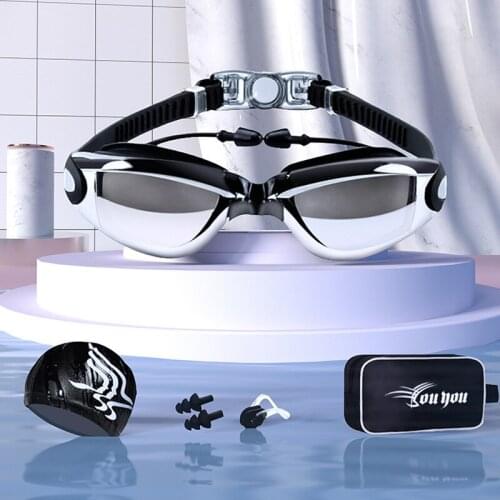 HD Swimming Goggles Waterproof and Anti-fog Swimming Goggles Men and Women Adult Outdoor Water Sports Professional Equipment