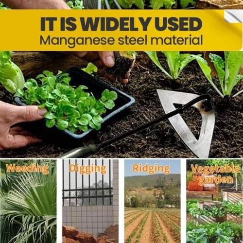 All-steel Hardened Hollow Hoe Shovel Garden Tools Handheld Weeding Rake Planting Vegetables Farm Garden Agriculture Tool -40