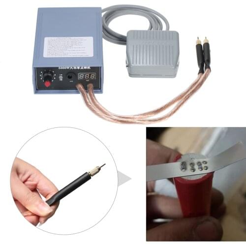Battery Spot Welder 5000W High Power Handheld Spot Welding Machine Portable 0-800A Current Adjustable Welders for 18650 Battery