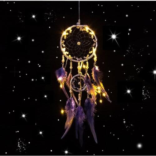 Simple Dream Catcher Looking Up At The Starlit Sky Indian Feather Dreamcatcher Hanging Accessories Nice Literary Gift