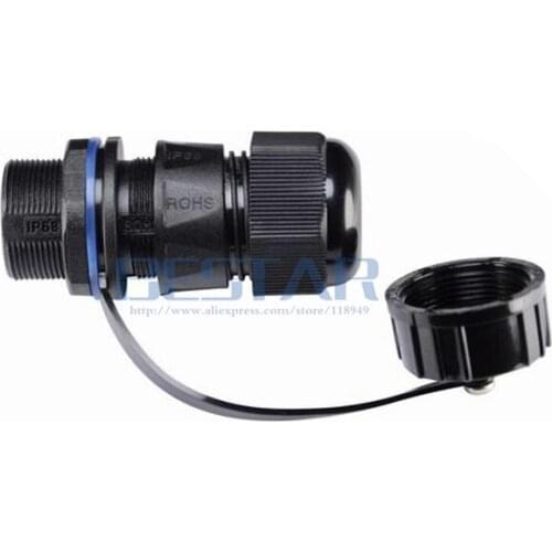 Rj45 M20 F/F singe head outdoor AP IP68 waterproof wire connector with cover / Network Lan socket panel mount