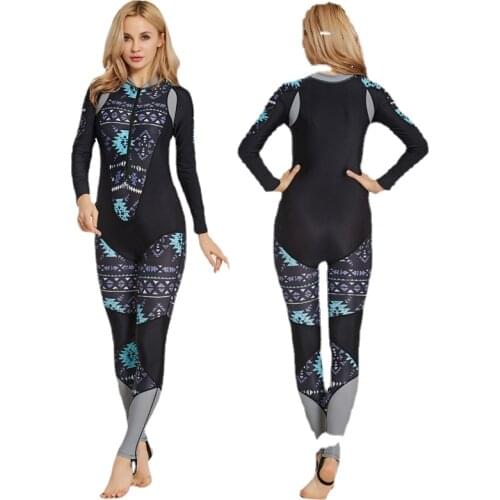 SBART Women Swimsuit Diving Full Body Rash Guards Lycra dry Zipper Surfing Suit long sleeved diving clothes Surfing Wetsuit