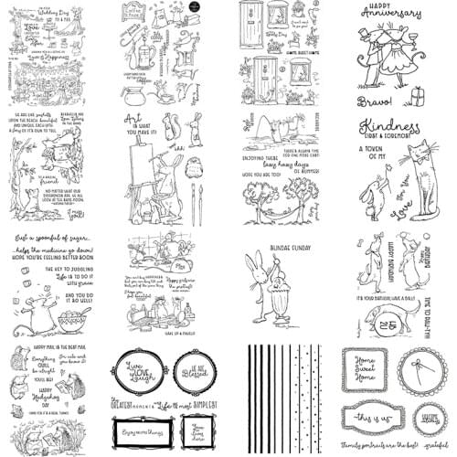 Stamp And Cutting Dies Flowers Animals Mouse family Hedgehog Party Ice Cream For DIY Scrapbook Photo Album Craft Card 2021 New