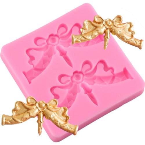 Bowknot Silicone Mold DIY Baking Cake Border Birthday Party Chocolate Fondant Cake Decorating Tools Polymer Clay Candy Molds