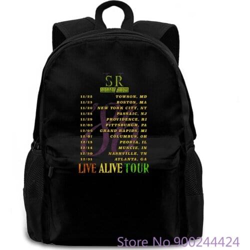 Stevie Ray Vaughan and Double Trouble Live Alive Tour Dates 86 Adult Loose for Cool women men backpack laptop travel