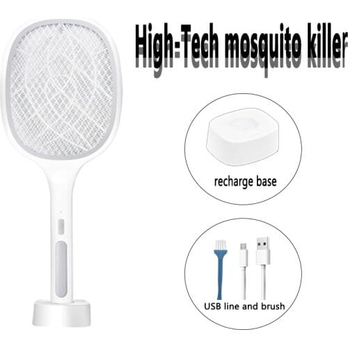 Handle Essential Gadget LED Mosquito Killer Lamp Lighting Electric Bug Insect Killer USB Recharge Fly Swatter Trap Mosquito Lamp