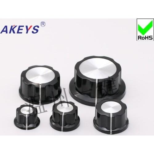 10 pcs KN-A03 Rubber Plastic knob A03 Knob Hat Audio volume switch knob potentiometer swivel hat