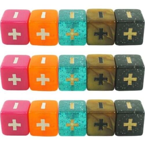10Pcs/Set 6 Sided Right Angle/Square Cornered Acrylic Symbol Dice Tool Party Family DIY Games Toys Accessaries