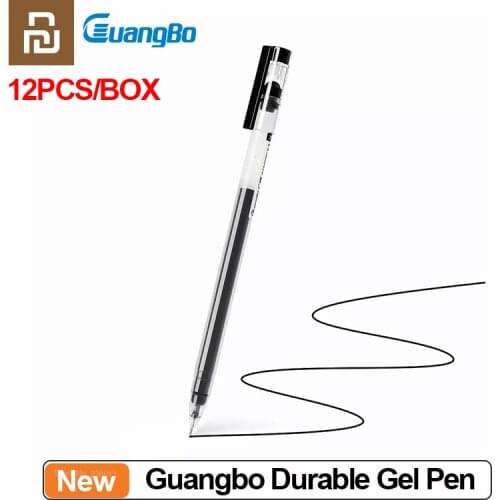 12Pcs Youpin Guangbo Gel Pens Guangbo Roller Pen 0.5MM Black Ink Large capacity gel pen Fast Dry Pen Write Smoothly Bullet Pen