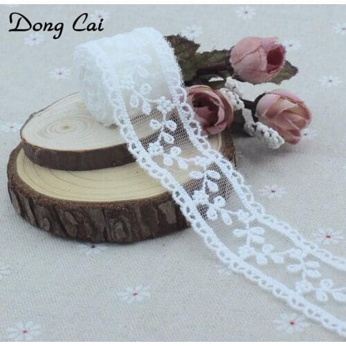 14 yards/lot 2.7cm wide white mesh lace cotton embroidery lace diy wedding dress ribbon lace DIY bag hat Clothing Accessories